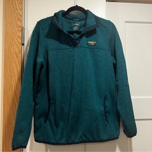 L.L. Bean Teal Fleece Pullover